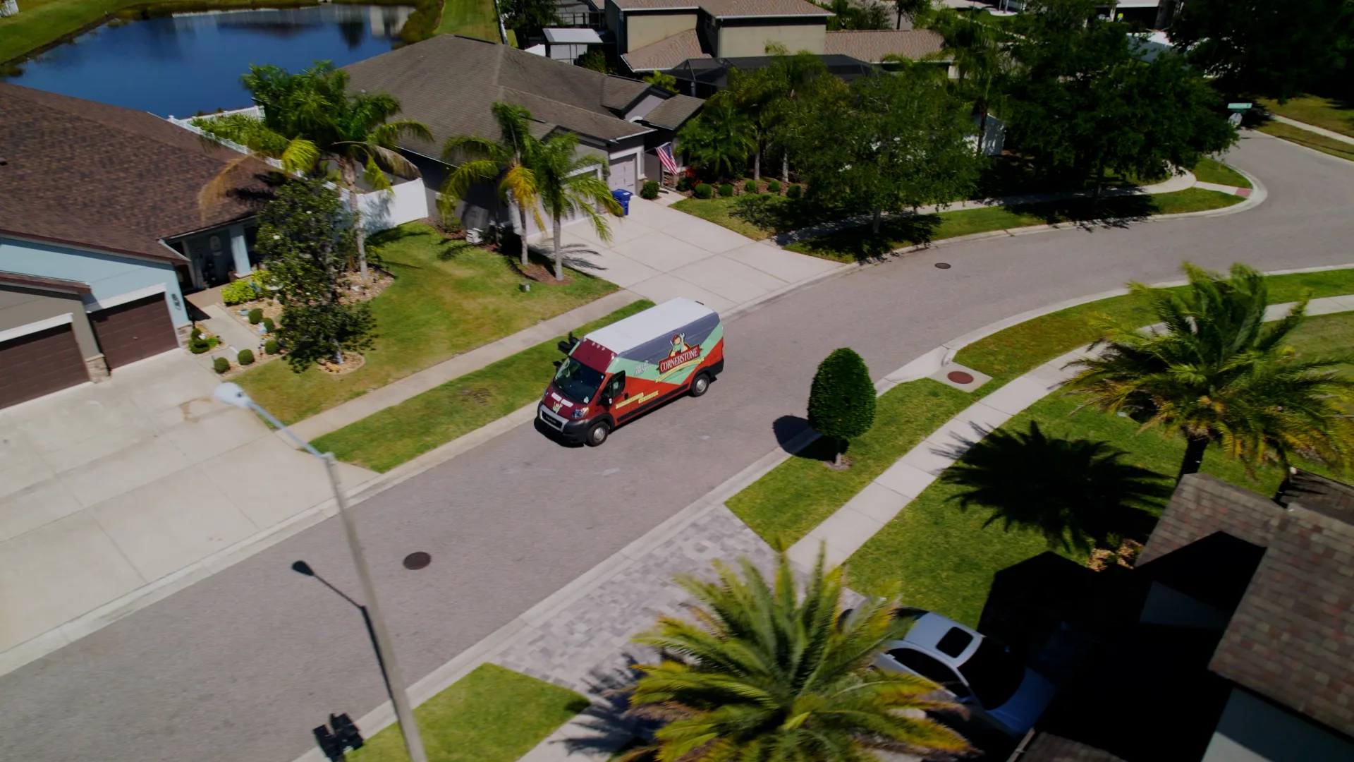 Cornerstone Pros HVAC technician at a Tampa Bay home