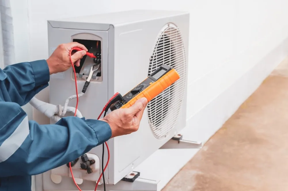 Cornerstone Pros HVAC technician at a Tampa Bay home
