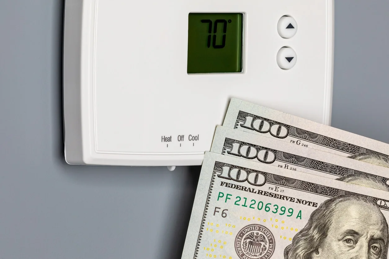 Thermostat for home furnace
